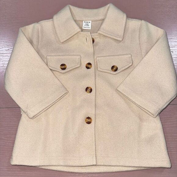 NEW Shein Peacoat 9-12m - Picture 2 of 4